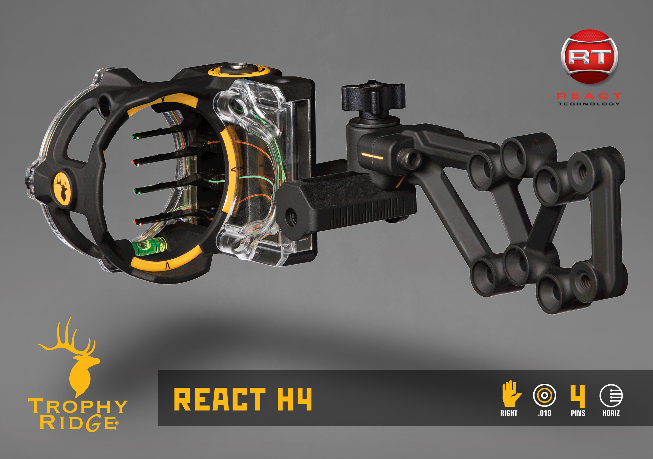 Trophy Ridge React® H4 Bow Sight - Left Hand / .019