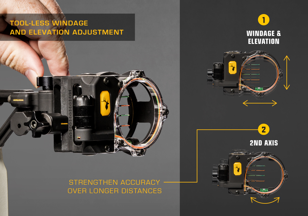 Trophy Ridge React® H4 Bow Sight - Right Hand / .019
