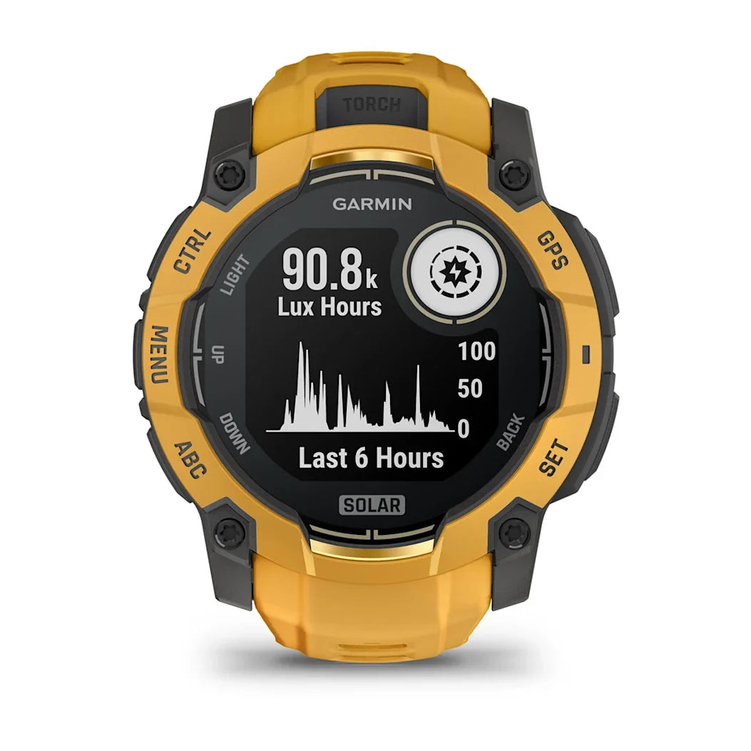 Garmin Instinct 3 – 50 mm Solar Sunburst with Sunburst / Gray Band