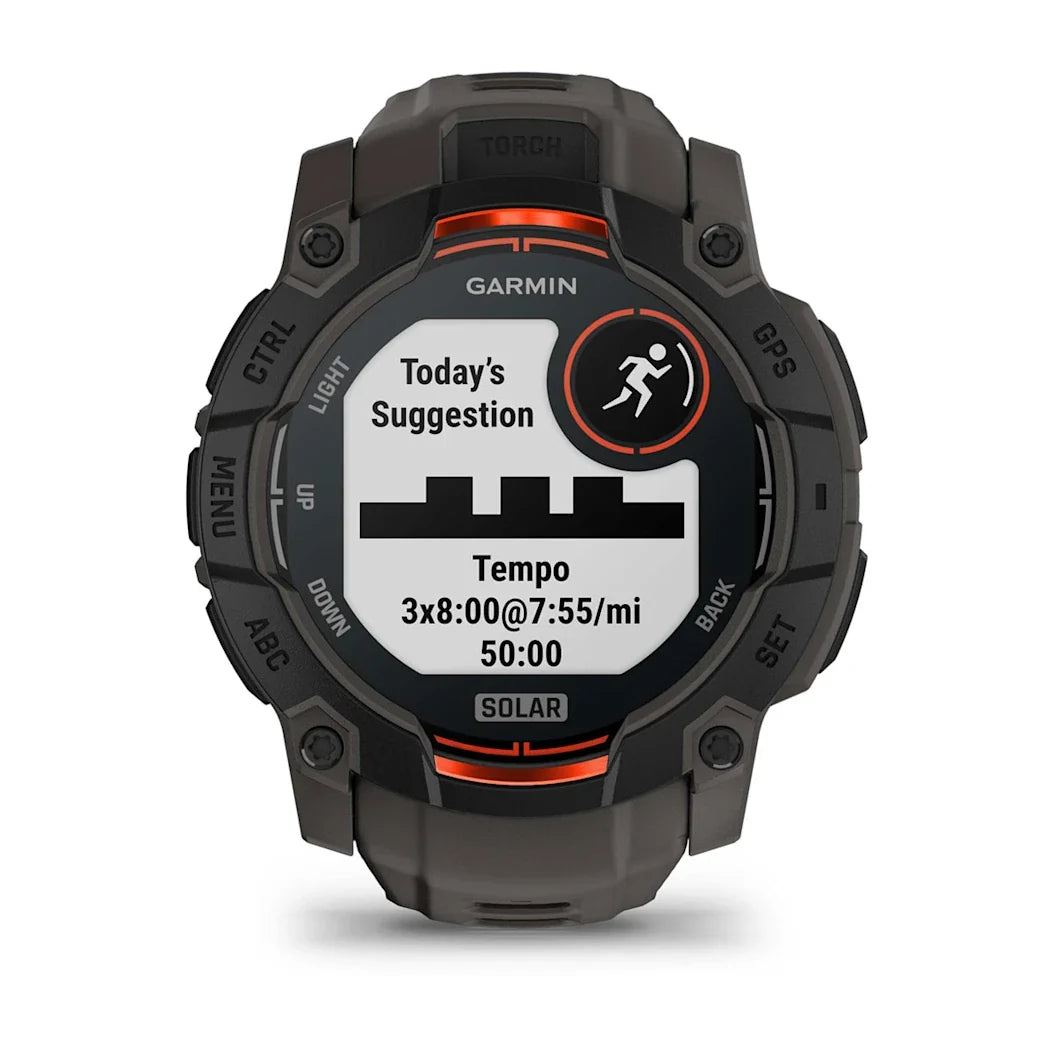 Garmin Instinct 3 – 50 mm Solar Black with Charcoal Band
