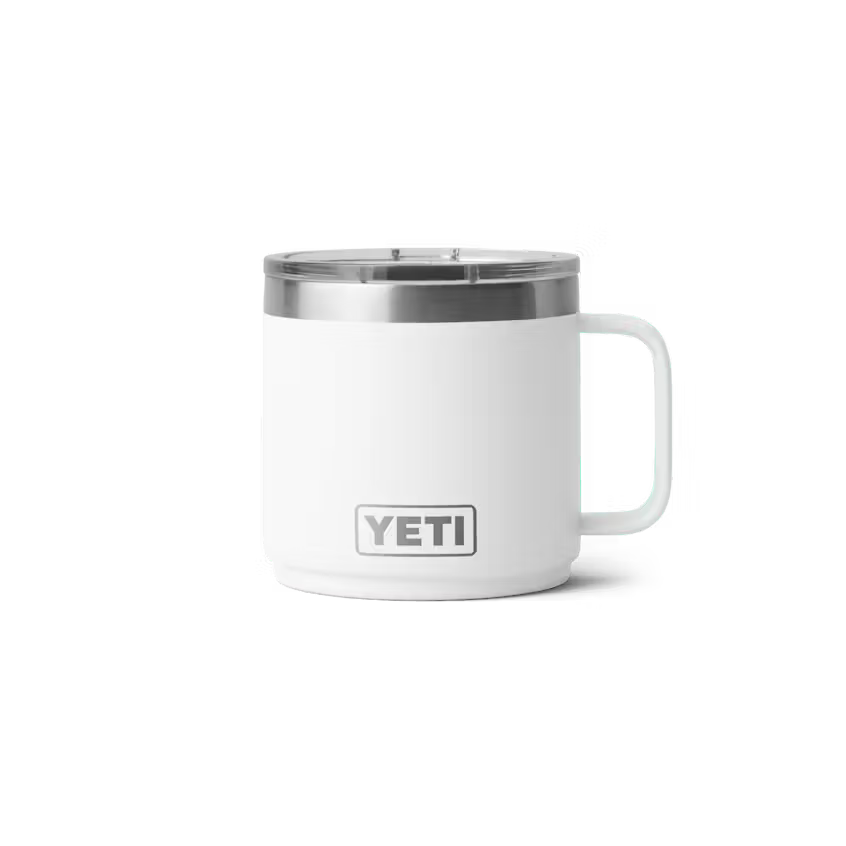 YETI Rambler 414 ml Stackable Mug With Durasip Ceramic Lining White