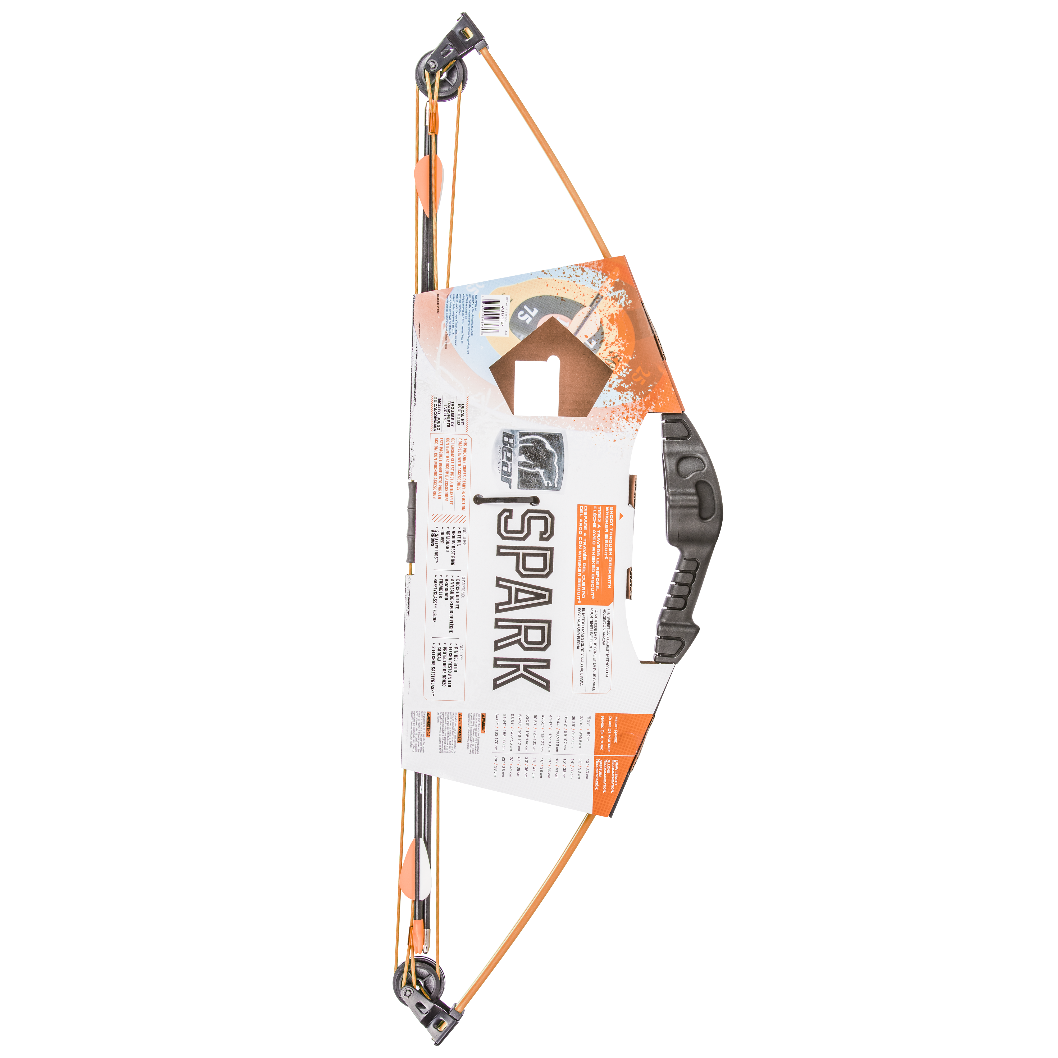 Bear Archery Spark Youth Bow - Flo Orange / Both / Continuous up to 10 lbs.