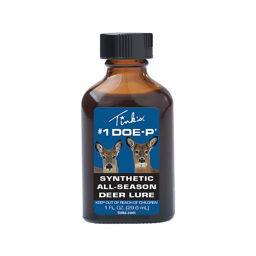 Tink's #1 Doe-P Synthetic Deer Scent – 1 oz bottle on white background