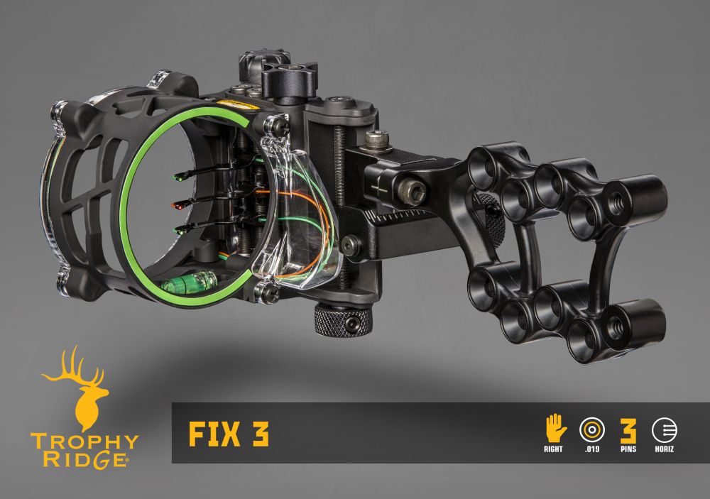 Trophy Ridge Fix Bow Sight - Black / .019 / 3