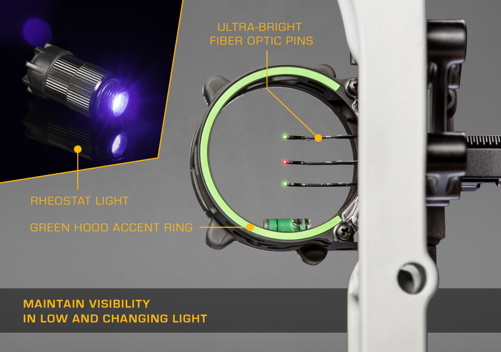 Trophy Ridge Fix Bow Sight - Black / .019 / 3