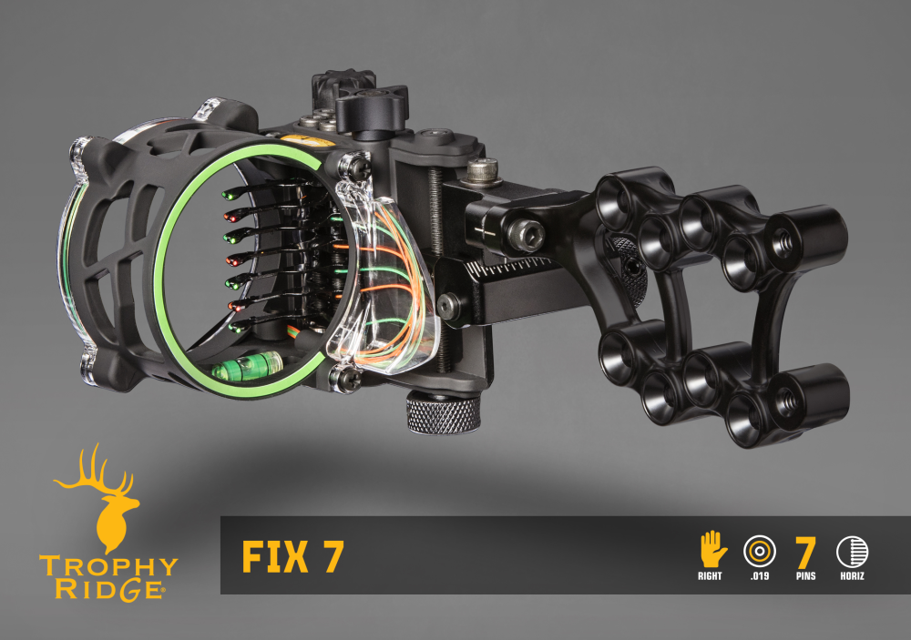 Trophy Ridge Fix Bow Sight - Black / .019 / 7