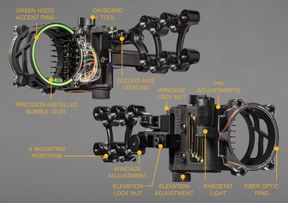 Trophy Ridge Fix Bow Sight - Black / .019 / 7