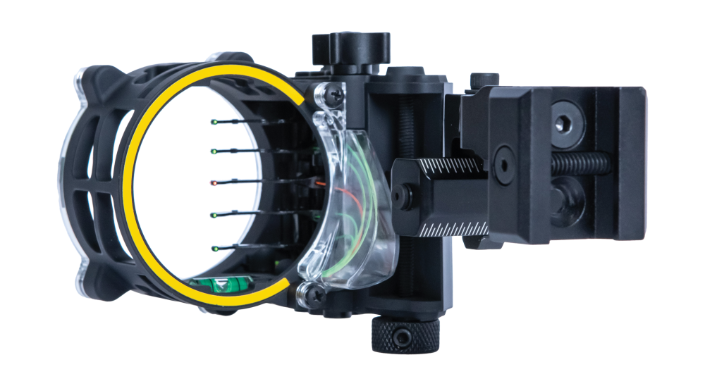 Trophy  Ridge Fix 5 Picatinny Mount Bow Sight - Black / Right Hand