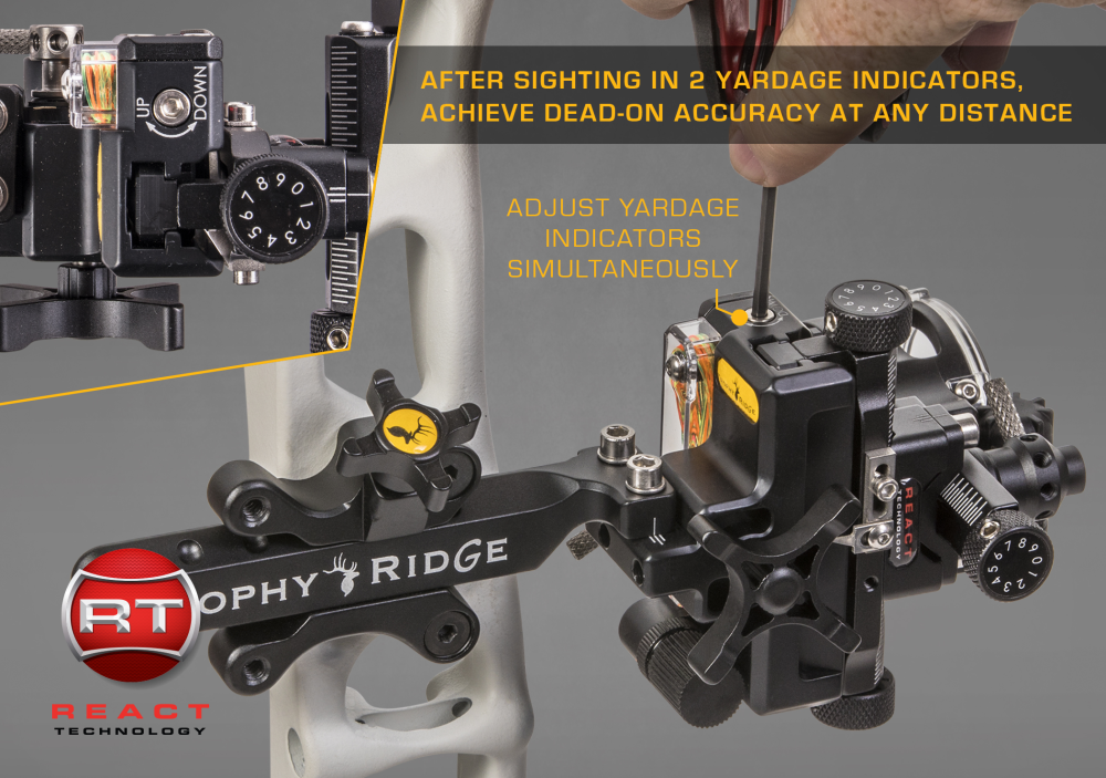Trophy Ridge React® One Pro Dovetail Bow Sight - Right Hand / .019