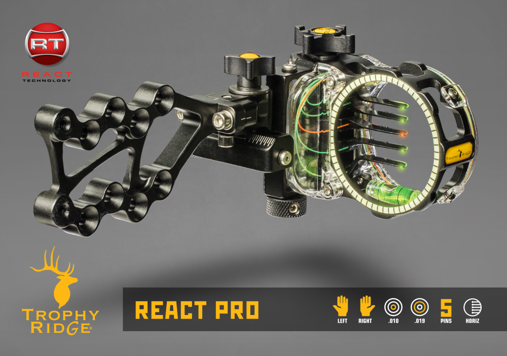 Trophy Ridge React® Pro Bow Sight - Black / Left Hand / .019