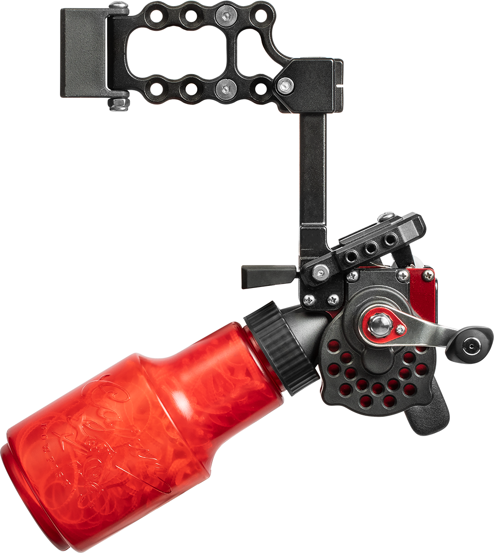 Cajun Bowfishing Winch Pro Bowfishing Reel - Red / Left Hand