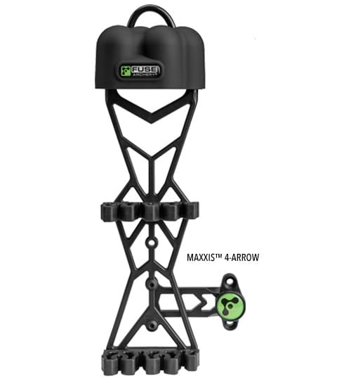 FUSE MAXXIS QUIVER 4 ARROW BLACK Canadian Archery Supply