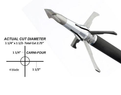 GRIM REAPER PRO SERIES CARNI-FOUR MECHANICAL BROADHEAD 4 PK