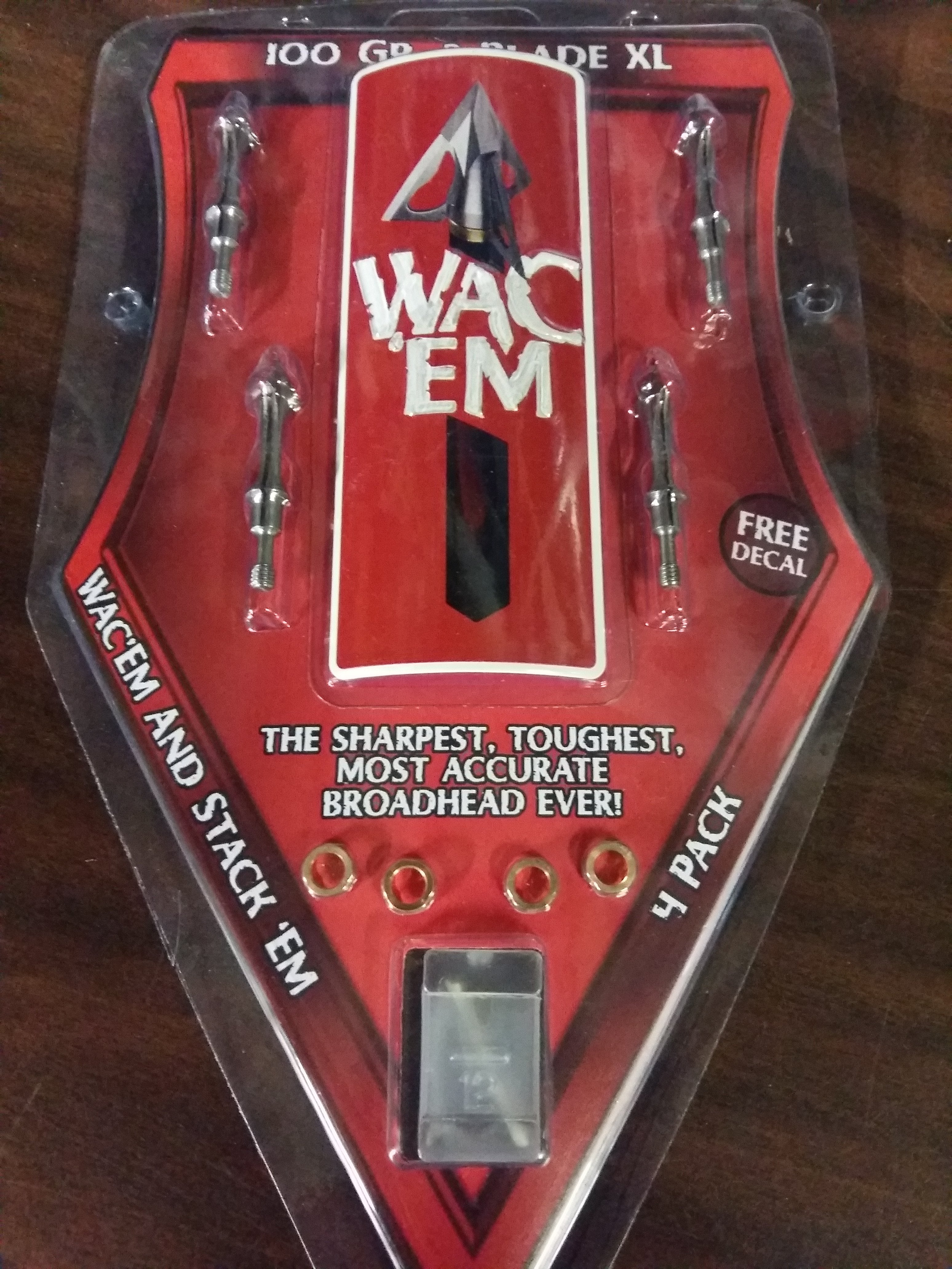 WAC 'EM 100 Gr Broad Heads 4pk